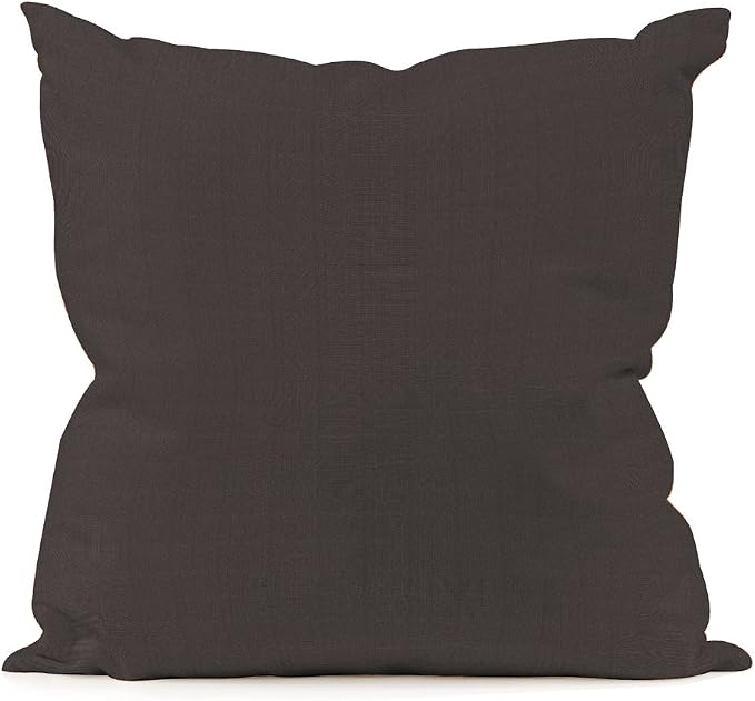 Howard Elliott Fluffy Square Throw Pillow, Premium Stuffer Decorative Comfortable Sleeper Cushion, Soft Square Pillow Insert for Bedroom, Couch & Sofa, 20 x 20 Inch, Seascape Charcoal