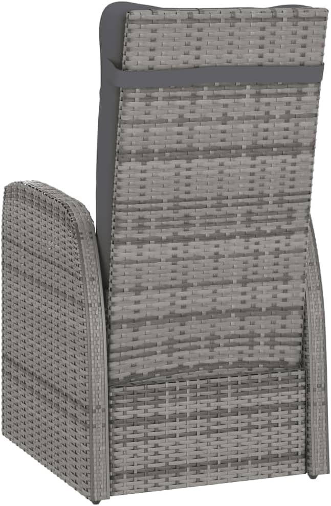9 Piece Patio Dining Set with Cushions,Outdoor Table Chairs,Kitchen Furniture,Removable, Washable Cushion Covers,Used in Restaurant, Bistro, Coffee Shop,Deck, Backyard, Poly Rattan Gray