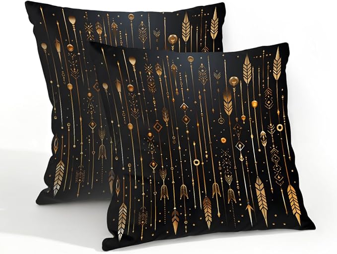 20x20 Inch Outdoor Pillow Covers Set of 2 Waterproof Throw Pillow Covers Decorative Couch Cushion Covers Arrows Boho Square Pillowcases Protectors for Patio Garden Sofa