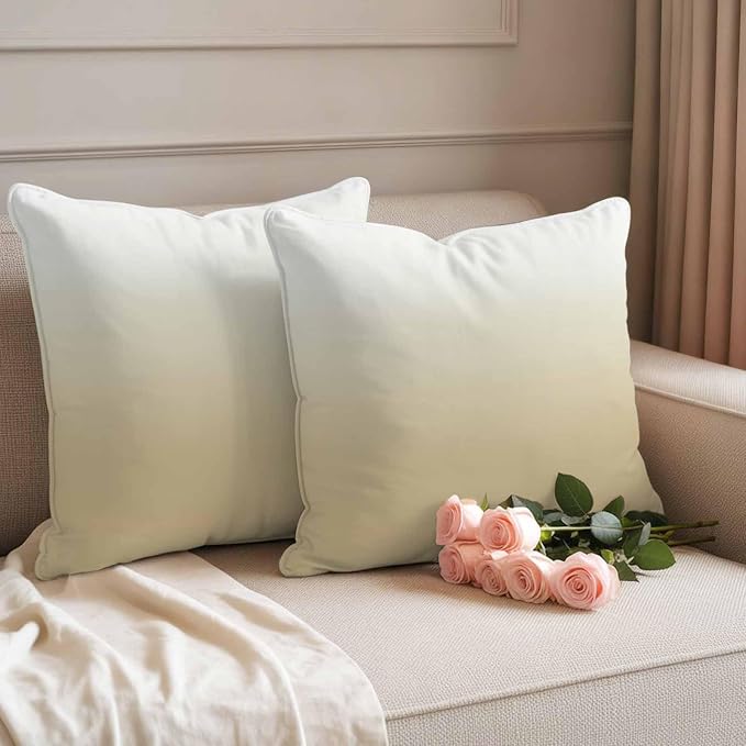 Farm Yellow Outdoor Waterproof Throw Pillow Covers Set of 2, 16"x16", Gradient Decorative Pillow Covers Outside Cushion Case for Patio Porch Garden