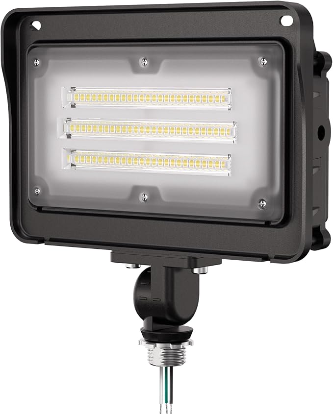CINOTON 50W 7000LM LED Flood Lights Outdoor, 5000K, ETL Listed, 1 Pack | IP65 Waterproof Security Wall Pack with 180°Knuckle, Dusk to Dawn 100-277V Aluminum Fixture for Warehouse Patio Porch Garage