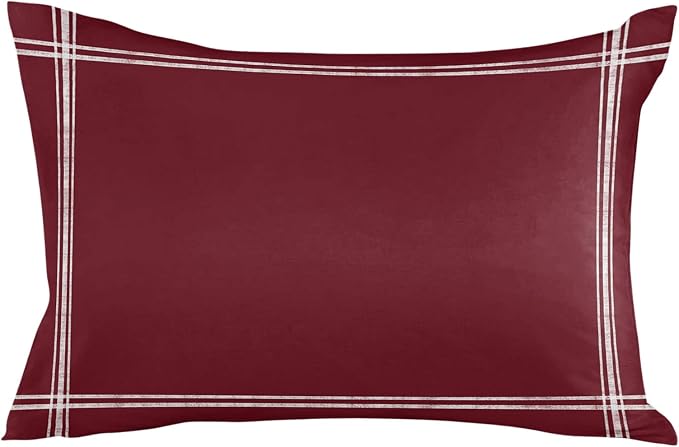 Outdoor Throw Pillow Cover Burgundy Red Simple Solid Color Waterproof Cushion Covers 2 Pack Minimalist Art Dark Maroon Pillow Cases Home Decoration for Patio Garden Couch Sofa
