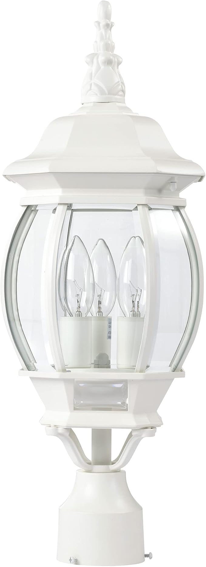 Nuvo 3 Light - 21 in. Post Lantern - Clear Beveled Glass