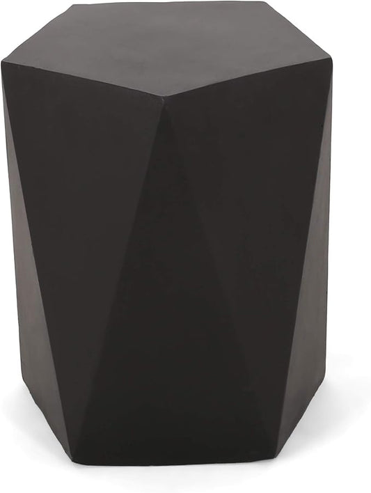 Christopher Knight Home Daria Outdoor Side Table, Matte Black