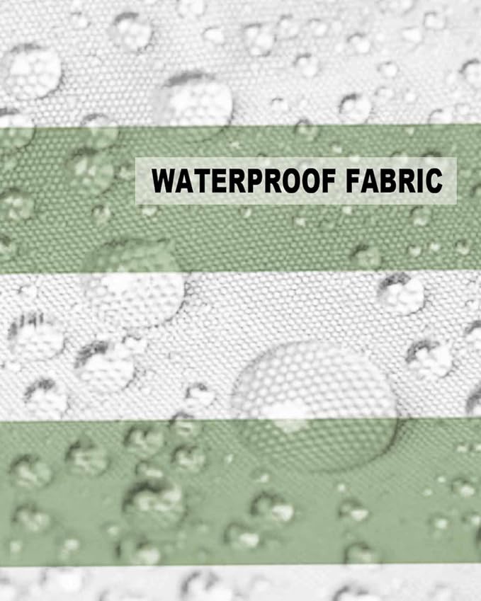 Outdoor Pillows 24x24 Waterproof Outdoor Pillow Covers Spring Stripes Green Polyester Throw Pillow Covers Garden Cushion Decorative Case for Patio Couch Decoration Set of 2 Sage Green