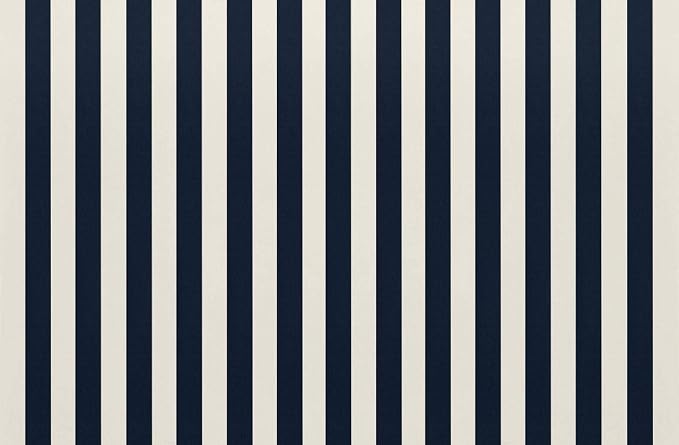 RSH DECOR: Neck Roll Jumbo Bolster Pillows Set of 2 | 24” x 8" | All-Weather Spun Fabric | Water and Fade-Resistant | Outdoor Support Pillows for Patio Furniture | Navy & White Stripe
