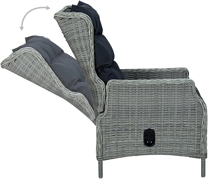 Patio Set,Backyard Furniture,deep Seating Outdoor Furniture,9 Piece Patio Dining Set with Cushions Poly Rattan Light Grayoutdoor Furniture Ottoman,Patio Chairs with Ottomans,