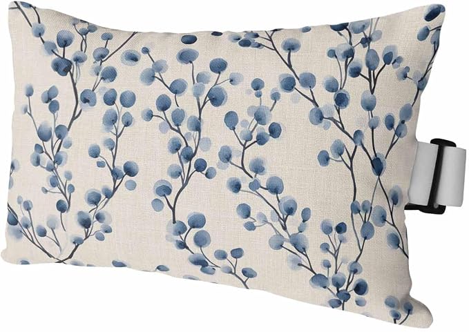 Pack of 2 Outdoor Lumbar Cushions with Inserts, Spring Flower Branch Tree Plant Linen Background Waterproof Fluffy Fade Body Pillows, Patio Furniture Pillow for Home Balcony Garden Decor 12x20IN