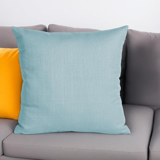 Howard Elliott Collection Fluffy Square Throw Pillow, Premium Stuffer Decorative Comfortable Sleeper Cushion, Soft Square Pillow Insert for Bedroom, Couch & Sofa, 20 x 20 Inch, Sterling Breeze