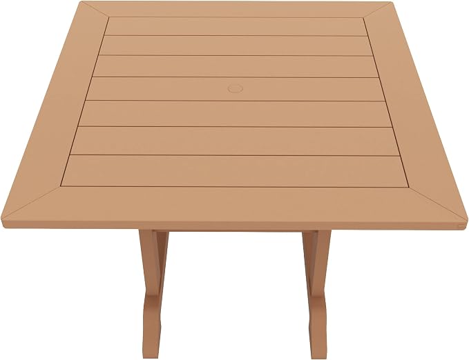 HDPE Laguna 43" Square Dining Table,Teak