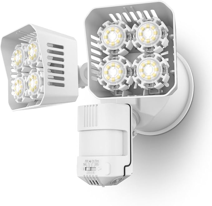 SANSI 36W 3600LM LED Motion Sensor Outdoor Light, IP65 5000K (White) | 4 Modes Motion Lights for Outside, 350W Equiv LED Flood Lights Outdoor Security Lights for Backyard, Garage, Yard, Porch