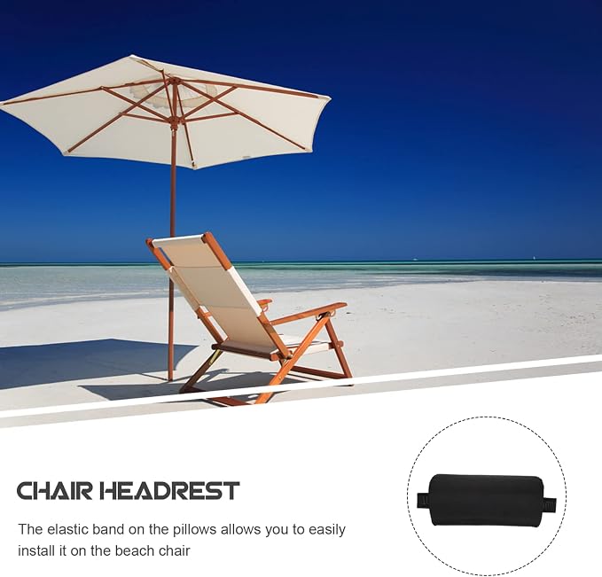 Yardwe Beach Chair Deck Chair Neck Pillow Lounge Pillow Gravity Headrest Outdoor Patio Throw s Beach Camping for Backyard Picnics Chaise Lounge Travel