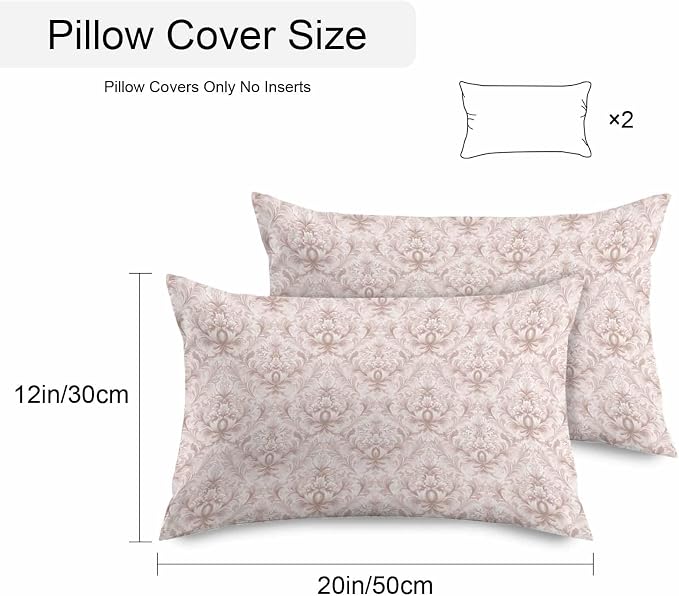 Vintage Baroque Waterproof Outdoor Pillow Covers Set of 2 Home Decor, Country Abstract Scroll Floral Printed Pillowcase Patio Pillow Covers for Couch Bench Furniture Garden 20x12in