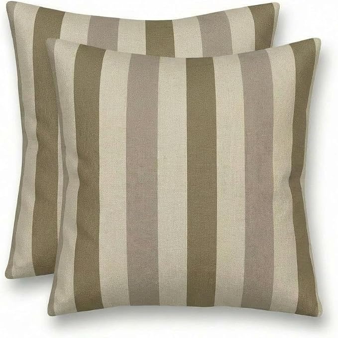 RSH DECOR Square Throw Pillows Set of 2, 20" x 20", Outdoor Pillows Waterproof, Outdoor Pillow Covers, Pillow Covers for Couch, Portico Sparrow, Made in USA