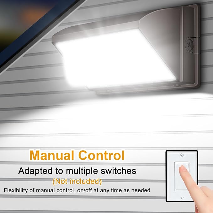 120W LED Wall Pack Light 18000LM 100-277V LED Security Flood Wall Mount Exterior Fixture IP65 Waterproof Commercial Industrial Building Outdoor Wallpack Lights for Barn,Yard,Garage 4 Pack