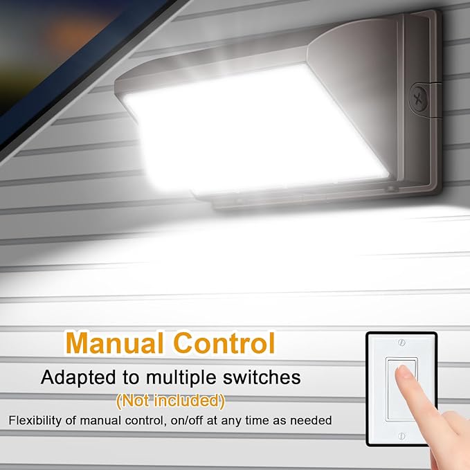 120W LED Wall Pack Light,18000LM 5000K LED Security Flood Lighting 110V-277V Commercial and Building IP65 Waterproof Outdoor Wall Mount Exterior Light for Garage Warehouses Yard 6 Pack