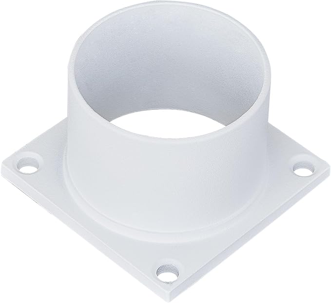 Design House Mayfield Outdoor Post Top Light with 3-Inch Pier Base Mount Fitter, White, 590281 | Post Mount, Contemporary/Modern, Aluminum, 2-Piece, Lighting, 590281