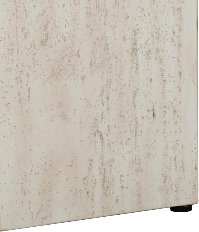 Propane Tank Cover Table, Square Tank Container Fits Standard 20 lb Cylinder Bottle Storage Box Hideaway Table, Gas Tank Holder for Outdoor Gas Fire Pits, Beige Travertine