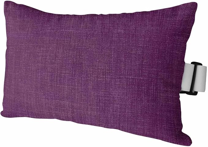Outdoor Pillow for Chaise Lounge Chair Purple Rustic Vintage Burlap Texture Outdoor Pillows Waterproof with Adjustable Strap Headrest Lumbar Pillows for Garden Patio Furniture 1 Pack 12" x 20"