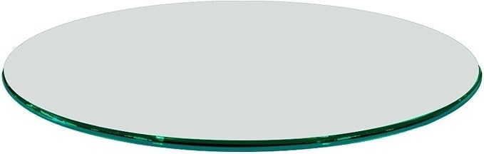 Round Clear Tempered Glass Table Top 36 Inch with 1/2 Inch Thick Ogee Polished Edge Ideal for Tables Desks Workspaces and Outdoor Furniture by Fab Glass and Mirror