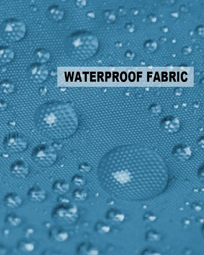 Outdoor Waterproof Throw Pillow Covers Set of 2 Wave Ride Blue Pillowcases 18x18 Inches Solid Color Patio Decorative Pillows Cushion Case Patio Pillows for Couch Bed Chair Garden