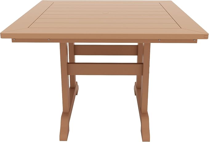 HDPE Laguna 43" Square Dining Table,Teak