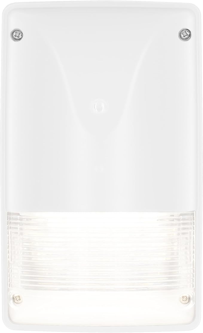 LEDVANCE Mini Wall Pack LED Luminaire, Non-Cutoff, 10/20/30W, 120-347V, Dimmable, 80 CRI, 3000/4000/5000K, Photocell, White - 1 Pack (62418)