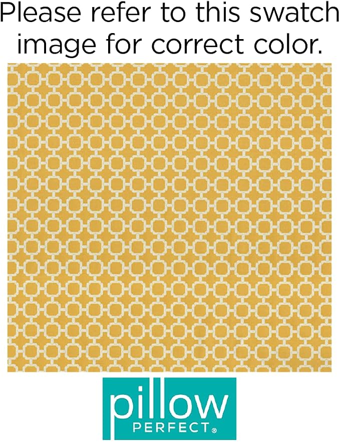 Pillow Perfect Trellis Indoor/Outdoor Throw Pillows, 2 Count, Lumbar - 11.5 x 18.5, Yellow Hockley Banana