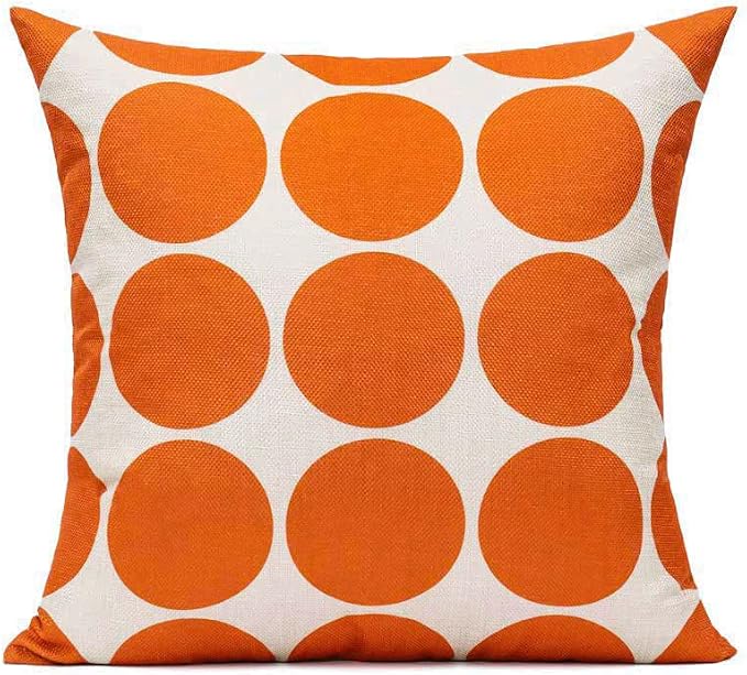 All Smiles Outdoor Waterproof Throw Pillow Covers 18X18 Set of 4,Orange Decorative Cushion Covers Boho Decorations Outside for Patio Furniture Porch Seat Chair Couch Sofa Living Room Geometric
