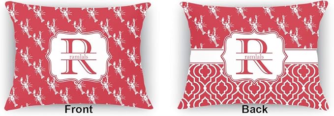 Personalized Crawfish Outdoor Throw Pillow (Rectangular)