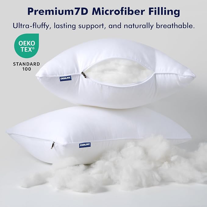 Outdoor Pillows 12x20 Set of 4 Water Resistant Lumbar Pillow Insert | Waterproof Throw Pillows, Convenient Zipper Design, Fluffy & Supportive, Decorative Pillow for Patio Porch & Couch