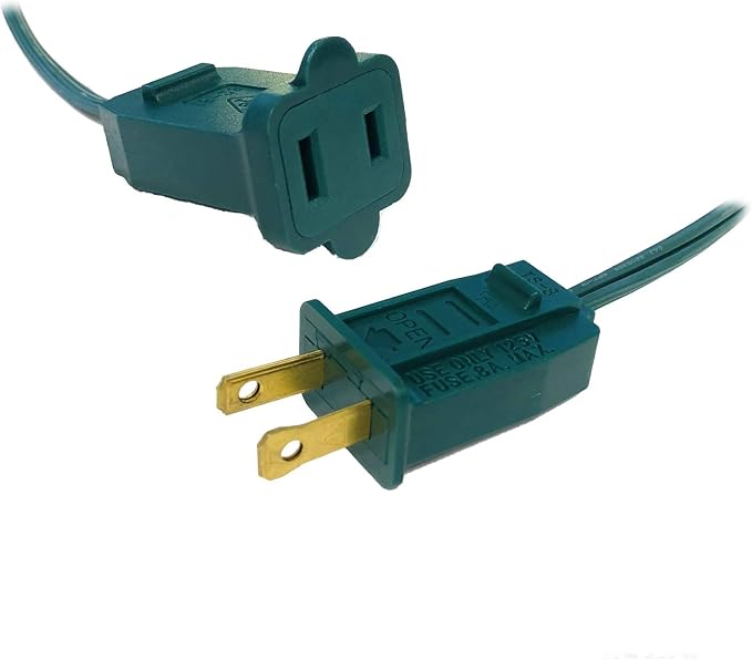 C9 Light Strings | 25' Green Cord with 12" Socket Spacing, E17 Light Stringer for C9 Christmas Lights