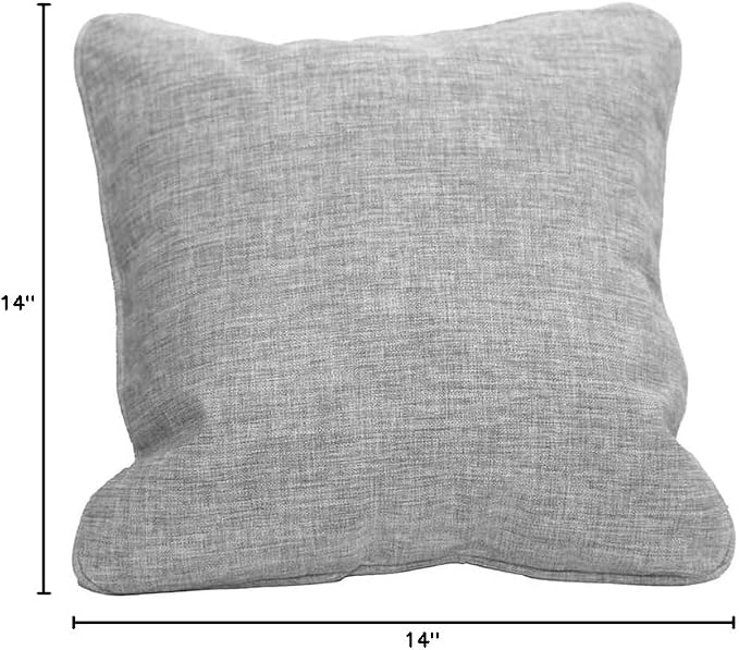 East Green 14 x 14 Square Outdoor Accent Pillow, Set of 2, Granite
