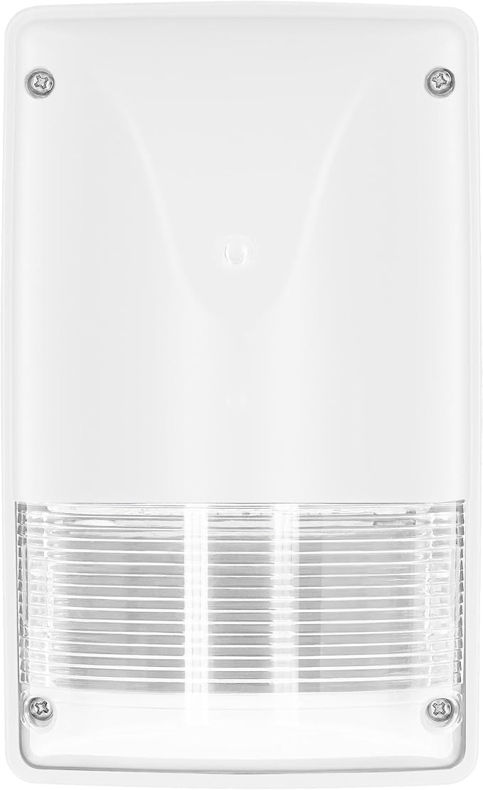 LEDVANCE Mini Wall Pack LED Luminaire, Non-Cutoff, 10/20/30W, 120-347V, Dimmable, 80 CRI, 3000/4000/5000K, Photocell, White - 1 Pack (62418)
