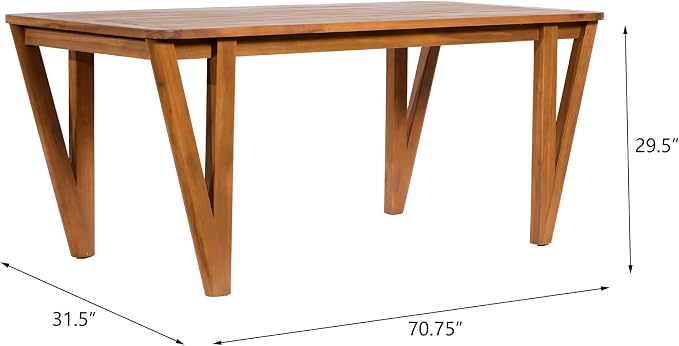 Christopher Knight Home Cove Acacia Wood Outdoor Dining Set for 2, Patio Dining Table with Bench, 2 Piece Outdoor Dining Table Set, Teak