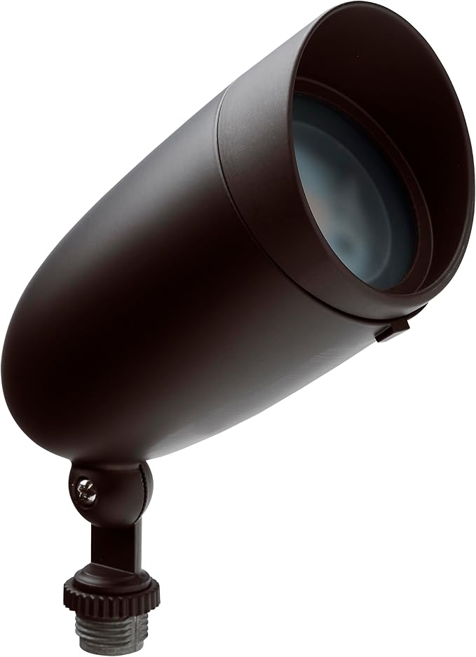 Nuvo 62-1205 Outdoor Landscape Spotlight, Waterproof LED Fixture, Yard Flood Light, 6.25-Inch Bronze, 3000K Warm White, 900 Lumens, 120V, Die-Cast Aluminum (Pack of 12)