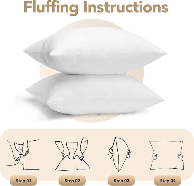 Utopia Bedding 26x26 Outdoor Pillows, Water Resistant Throw Pillows, 2-Pack | Outdoor Throw Pillows, Water Repellent, Decorative Pillow for Patio Furniture & Porches, Plush & Supportive, Pack of 4, White