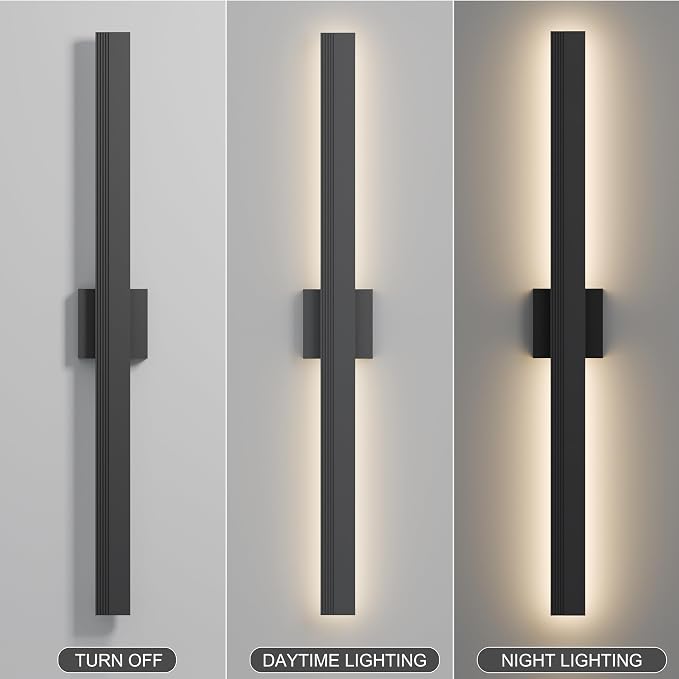 LamQee Aluminum 39 in Long Outdoor Wall Light Fixture, 3000K Integrated LED | Waterproof IP65, Modern Exterior Lights, Linear Outdoor Sconce, Wall Mount Outside Lighting, for House Porch Patio Garage