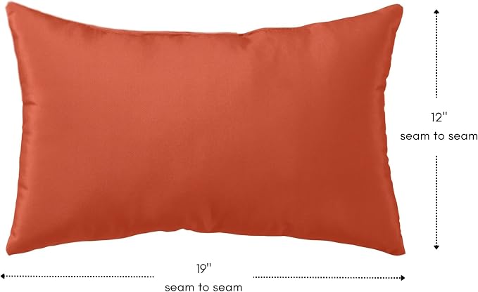Greendale Home Fashions 2-Pack Outdoor 19x12 inch Rectangle Decorative Throw Pillow, Sunrise