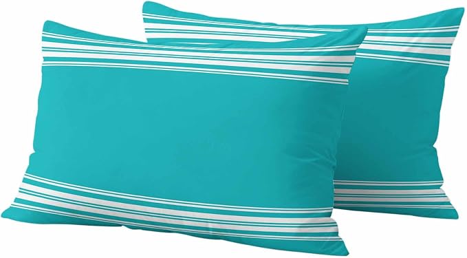 Outdoor Pillow Covers 12x20 Set of 2 Blue Stripe Outdoor Pillows Waterproof Throw Pillow Covers French Stripe Farmhouse Style Pillowcases Decorative Case for Patio Cushion