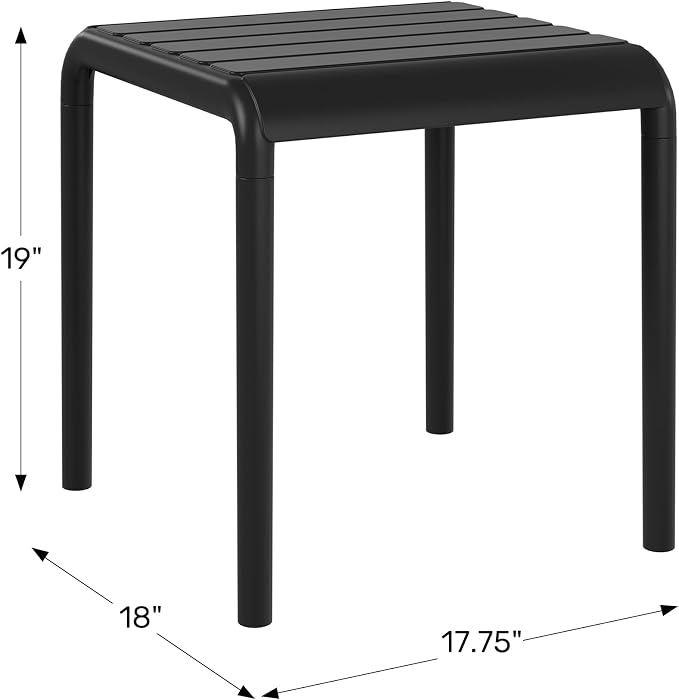 WestinTrends Playa Plastic Modern Outdoor Patio Accent Side Tables (Set of 2), Red