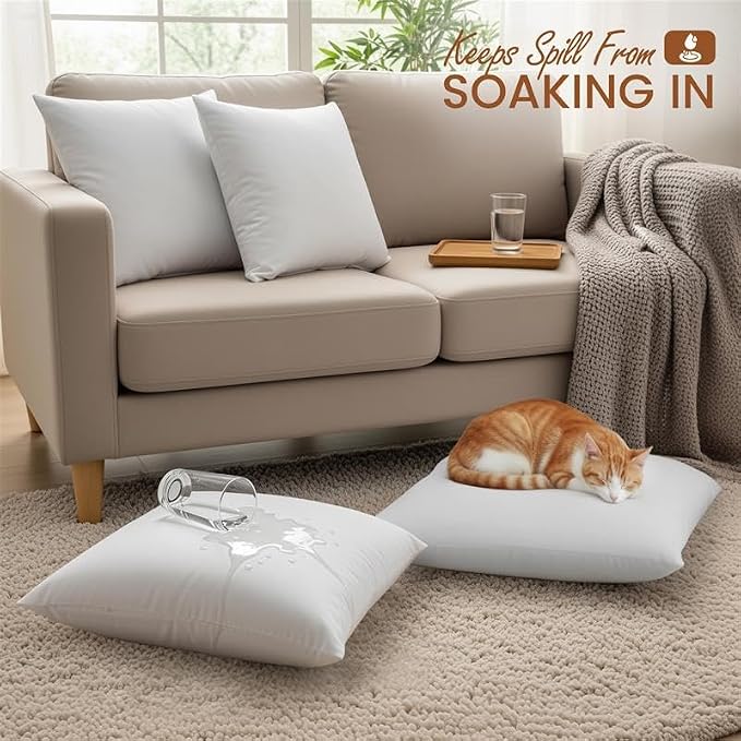 Utopia Bedding 16x16 Outdoor Pillows, Water Resistant Throw Pillows, 2-Pack | Outdoor Throw Pillows, Water Repellent, Decorative Pillow for Patio Furniture & Porches, Plush & Supportive, Pack of 2, White