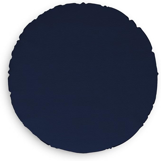Covers & All Round Pillow Cover, Weather & UV Resistant Water Repellant Protector for Pillows Home Office Living Room Decor Chair Sofa Couch, with Zippers (44" Dia, Navy Blue)