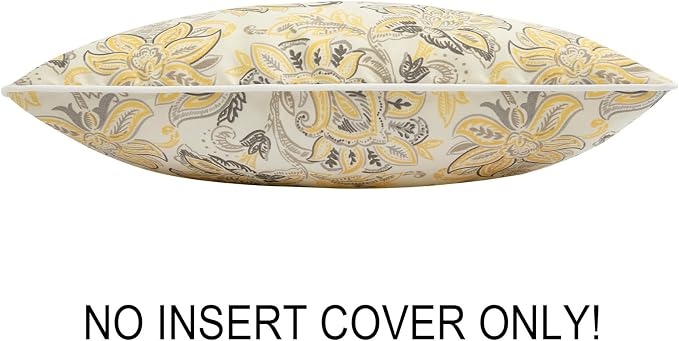 FUNHOME Waterproof Outdoor Lumbar Pillow Covers Set of 2,Home Decor for Garden Patio Furniture,Couch,Sofa 12"x20" Inch Decorative Pillows Cover Only,NO Insert(Yellow Flower)