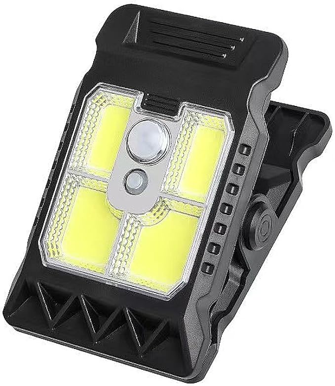 Solar Clip Lights Outdoor, Motion Sensor LED Clip On Lights, IP65 Waterproof Solar Powered Security Lights for Patio Fence Garage Yard Camping 1 Pack