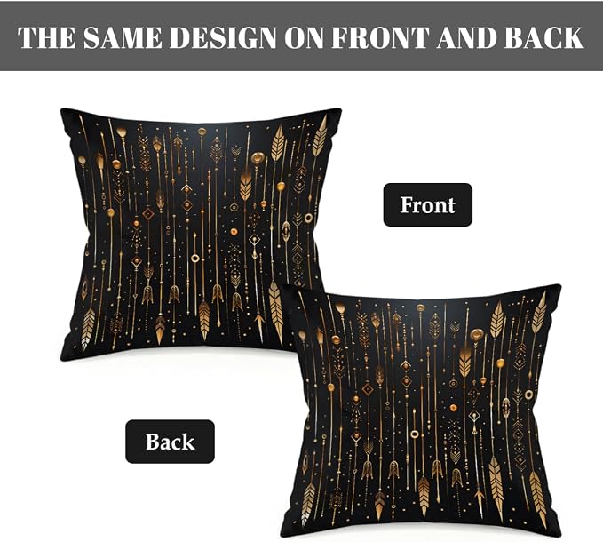 20x20 Inch Outdoor Pillow Covers Set of 2 Waterproof Throw Pillow Covers Decorative Couch Cushion Covers Arrows Boho Square Pillowcases Protectors for Patio Garden Sofa