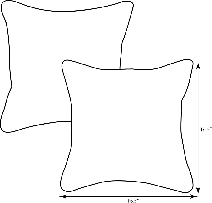 Pillow Perfect 630861 Outdoor | Indoor Lush Leaf Jungle Throw Pillow (Set of 2), 16.5 X 16.5 X 5, Green