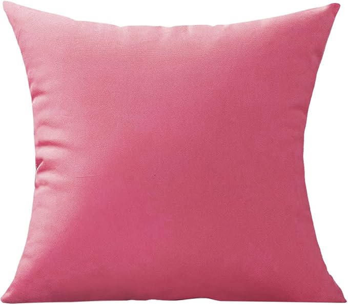 VAKADO Outdoor Waterproof Throw Pillow Covers 20X20 Set of 2 Decorative Hot Pink Patio Furniture Cushion Cases Outside Decor for Couch Garden Bench Porch