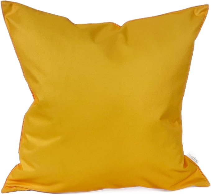Pack of 2 Outdoor 20''x20'' Waterproof Yellow Throw Pillow Covers Decorative Square Patio Pillows for Patio Furniture (Samoan Sun)