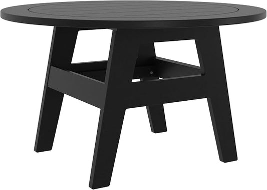 Outdoor Coffee Table, Black – Durable Recycled Plastic Table, All-Weather